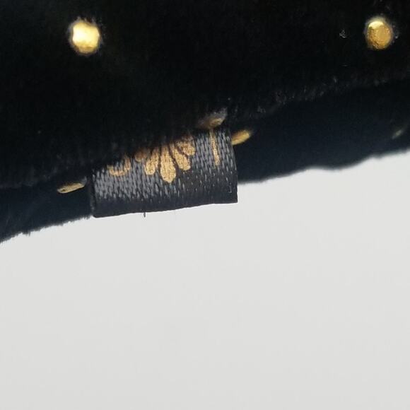 Lele Sadoughi Jet Black Gold Dots Velvet Kelly Comfort Headband New - Picture 9 of 14